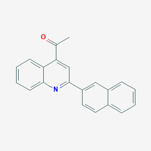 molecular formula C21H15NO B11833673 1-(2-Naphthalen-2-ylquinolin-4-yl)ethanone CAS No. 6317-99-3