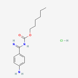 molecular formula C14H22ClN3O2 B11833708 Hexyl N-(4-Aminobenzenecarboximidoyl)carbamate Hydrochloride 