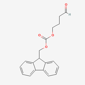 molecular formula C19H18O4 B11833735 Carbonic acid, 9H-fluoren-9-ylmethyl 4-oxobutyl ester 