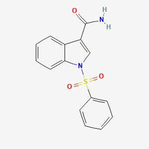 molecular formula C15H12N2O3S B11833757 1-(Phenylsulfonyl)-1H-indole-3-carboxamide CAS No. 540740-49-6