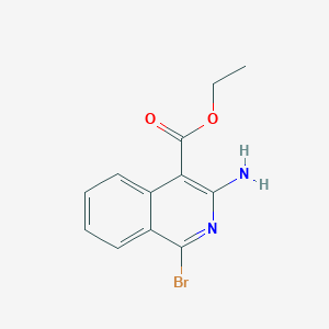 molecular formula C12H11BrN2O2 B11833789 Ethyl 3-amino-1-bromoisoquinoline-4-carboxylate 