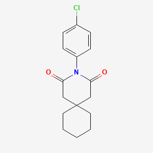 molecular formula C16H18ClNO2 B11833837 3-(4-Chlorophenyl)-3-azaspiro[5.5]undecane-2,4-dione CAS No. 62550-80-5
