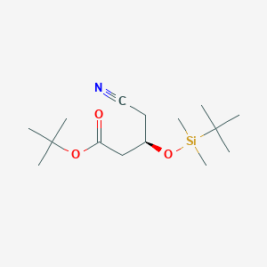 molecular formula C15H29NO3Si B11833877 tert-Butyl (R)-3-((tert-butyldimethylsilyl)oxy)-4-cyanobutanoate 