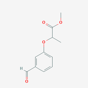 molecular formula C11H12O4 B118339 Methyl 2-(3-formylphenoxy)propanoate CAS No. 140451-38-3