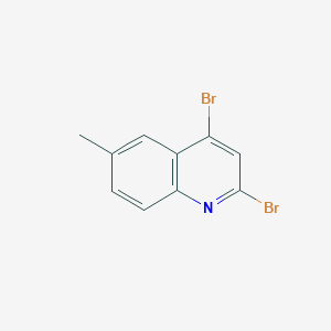 molecular formula C10H7Br2N B11833903 2,4-Dibromo-6-methylquinoline 
