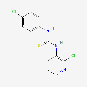 molecular formula C12H9Cl2N3S B11833982 1-(4-Chlorophenyl)-3-(2-chloropyridin-3-yl)thiourea 
