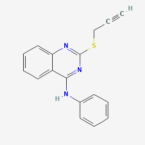 molecular formula C17H13N3S B11834024 N-Phenyl-2-(prop-2-yn-1-ylthio)quinazolin-4-amine CAS No. 141598-82-5