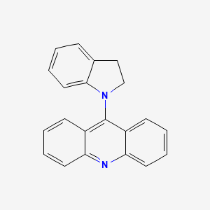 molecular formula C21H16N2 B11834084 9-(Indolin-1-yl)acridine CAS No. 139117-65-0