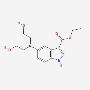molecular formula C15H20N2O4 B11834090 Ethyl 5-[bis(2-hydroxyethyl)amino]-1h-indole-3-carboxylate CAS No. 7150-82-5