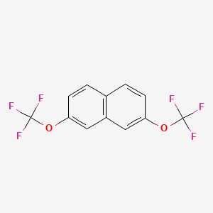 molecular formula C12H6F6O2 B11834106 2,7-Bis(trifluoromethoxy)naphthalene 