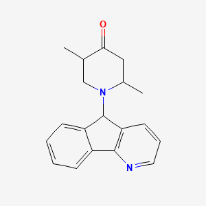 molecular formula C19H20N2O B11834155 1-(5H-Indeno[1,2-b]pyridin-5-yl)-2,5-dimethylpiperidin-4-one CAS No. 101481-69-0