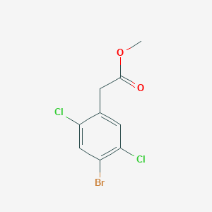 molecular formula C9H7BrCl2O2 B11834183 Methyl 2-(4-bromo-2,5-dichloro-phenyl)acetate 