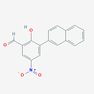 molecular formula C17H11NO4 B11834197 2-Hydroxy-3-(naphthalen-2-yl)-5-nitrobenzaldehyde 