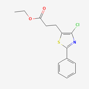 molecular formula C14H14ClNO2S B11834272 Ethyl 3-(4-chloro-2-phenylthiazol-5-yl)propanoate 