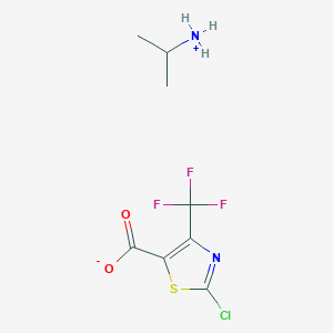 molecular formula C8H10ClF3N2O2S B11834304 Propan-2-aminium 2-chloro-4-(trifluoromethyl)thiazole-5-carboxylate 