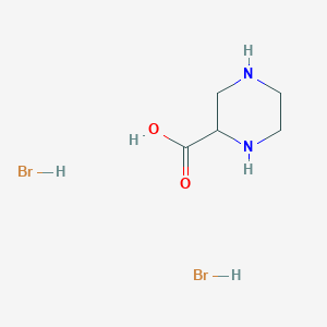 molecular formula C5H12Br2N2O2 B11834321 Piperazine-2-carboxylic acid dihydrobromide 