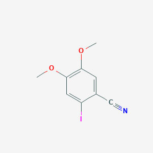 molecular formula C9H8INO2 B11834335 2-Iodo-4,5-dimethoxybenzonitrile CAS No. 1260779-86-9