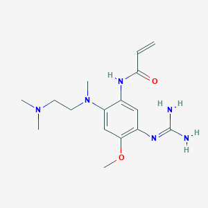 molecular formula C16H26N6O2 B11834347 N-(2-((2-(Dimethylamino)ethyl)(methyl)amino)-5-guanidino-4-methoxyphenyl)acrylamide 