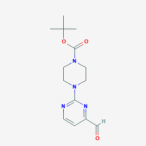 molecular formula C14H20N4O3 B11834356 Tert-butyl 4-(4-formylpyrimidin-2-YL)piperazine-1-carboxylate CAS No. 944901-19-3