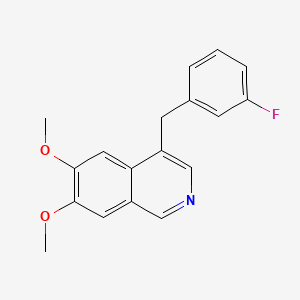molecular formula C18H16FNO2 B11834380 4-(3-Fluorobenzyl)-6,7-dimethoxyisoquinoline CAS No. 61190-19-0