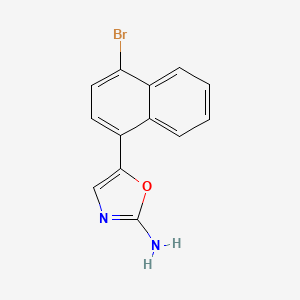 molecular formula C13H9BrN2O B11834452 5-(4-Bromonaphthalen-1-yl)oxazol-2-amine 