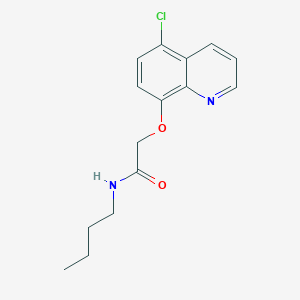 molecular formula C15H17ClN2O2 B11834466 Acetamide, N-butyl-2-[(5-chloro-8-quinolinyl)oxy]- CAS No. 88350-49-6