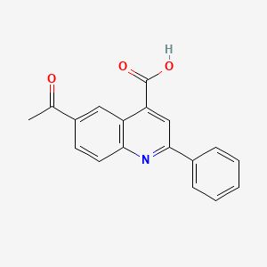 molecular formula C18H13NO3 B11834468 6-Acetyl-2-phenylquinoline-4-carboxylic acid CAS No. 89702-42-1