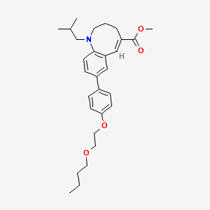 molecular formula C29H39NO4 B11834502 methyl (E)-8-(4-(2-butoxyethoxy)phenyl)-1-isobutyl-1,2,3,4-tetrahydrobenzo[b]azocine-5-carboxylate 