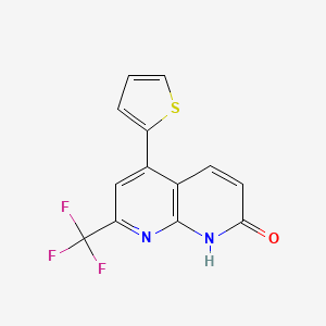 molecular formula C13H7F3N2OS B11834534 5-(Thiophen-2-yl)-7-(trifluoromethyl)-1,8-naphthyridin-2(1H)-one CAS No. 51420-78-1