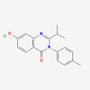 molecular formula C18H18N2O2 B11834568 7-Hydroxy-2-isopropyl-3-(p-tolyl)quinazolin-4(3H)-one CAS No. 871814-53-8