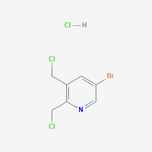 molecular formula C7H7BrCl3N B11834582 5-Bromo-2,3-bis(chloromethyl)pyridine hydrochloride 