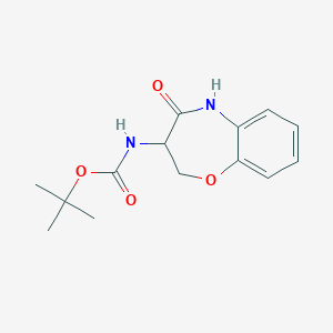 molecular formula C14H18N2O4 B11834592 tert-Butyl (4-oxo-2,3,4,5-tetrahydrobenzo[b][1,4]oxazepin-3-yl)carbamate 