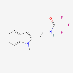 molecular formula C13H13F3N2O B11834648 N-[(1-Methyl-1H-indol-2-yl)ethyl]trifluoroacetamide 