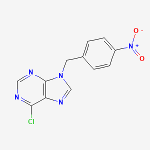 molecular formula C12H8ClN5O2 B11834676 6-Chloro-9-(4-nitrobenzyl)-9h-purine CAS No. 4230-26-6