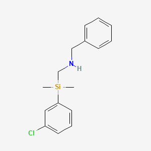 molecular formula C16H20ClNSi B11834683 N-Benzyl-1-[(3-chlorophenyl)(dimethyl)silyl]methanamine CAS No. 61222-43-3