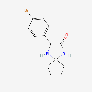 molecular formula C13H15BrN2O B11834688 3-(4-Bromophenyl)-1,4-diazaspiro[4.4]nonan-2-one CAS No. 950651-29-3