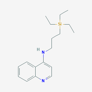 molecular formula C18H28N2Si B11834735 N-(3-(Triethylsilyl)propyl)quinolin-4-amine CAS No. 62619-93-6