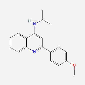 molecular formula C19H20N2O B11834748 N-Isopropyl-2-(4-methoxyphenyl)quinolin-4-amine CAS No. 853333-42-3