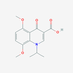 molecular formula C15H17NO5 B11834764 1-Isopropyl-5,8-dimethoxy-4-oxo-1,4-dihydroquinoline-3-carboxylic acid 