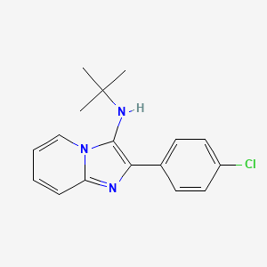 molecular formula C17H18ClN3 B11834770 N-(Tert-butyl)-2-(4-chlorophenyl)imidazo[1,2-A]pyridin-3-amine 