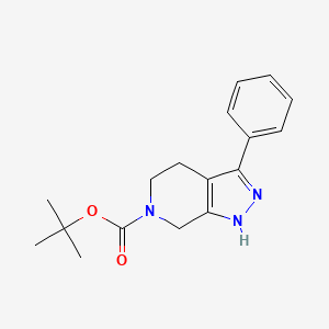 molecular formula C17H21N3O2 B11834775 tert-butyl 3-phenyl-4,5-dihydro-2H-pyrazolo[3,4-c]pyridine-6(7H)-carboxylate 