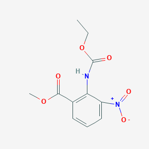 molecular formula C11H12N2O6 B11834800 Methyl 2-((ethoxycarbonyl)amino)-3-nitrobenzoate 