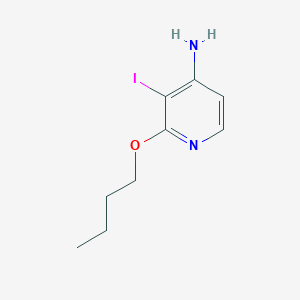 molecular formula C9H13IN2O B11834820 2-Butoxy-3-iodopyridin-4-amine CAS No. 868997-85-7
