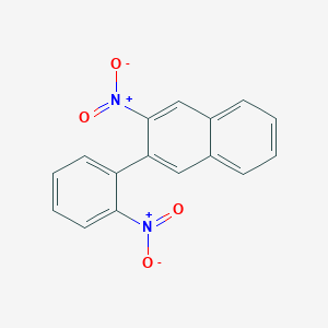 molecular formula C16H10N2O4 B11834999 2-Nitro-3-(2-nitrophenyl)naphthalene CAS No. 1450995-52-4