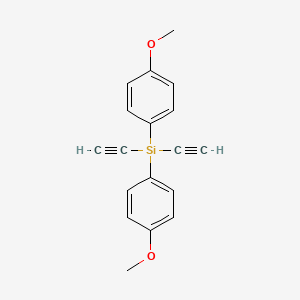 molecular formula C18H16O2Si B11835031 Diethynylbis(4-methoxyphenyl)silane 