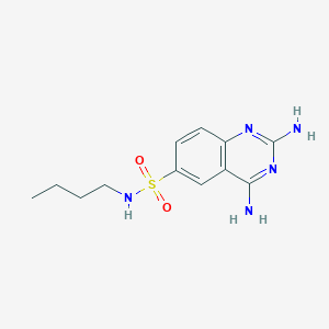 molecular formula C12H17N5O2S B11835047 2,4-Diamino-N-butylquinazoline-6-sulfonamide CAS No. 21811-08-5