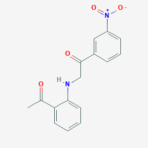 molecular formula C16H14N2O4 B11835091 2-((2-Acetylphenyl)amino)-1-(3-nitrophenyl)ethanone 