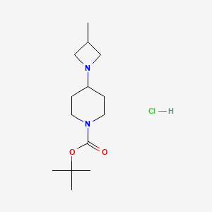 molecular formula C14H27ClN2O2 B11835103 tert-Butyl 4-(3-methylazetidin-1-yl)piperidine-1-carboxylate hydrochloride 