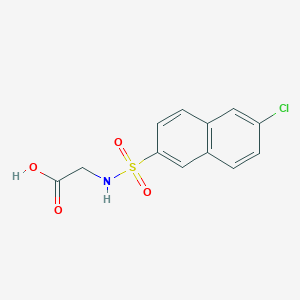 molecular formula C12H10ClNO4S B11835115 N-(6-Chloronaphthalene-2-sulfonyl)glycine CAS No. 123090-06-2