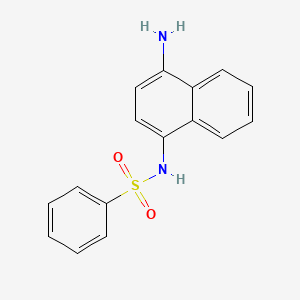 molecular formula C16H14N2O2S B11835125 N-(4-Aminonaphthalen-1-yl)benzenesulfonamide CAS No. 55691-85-5